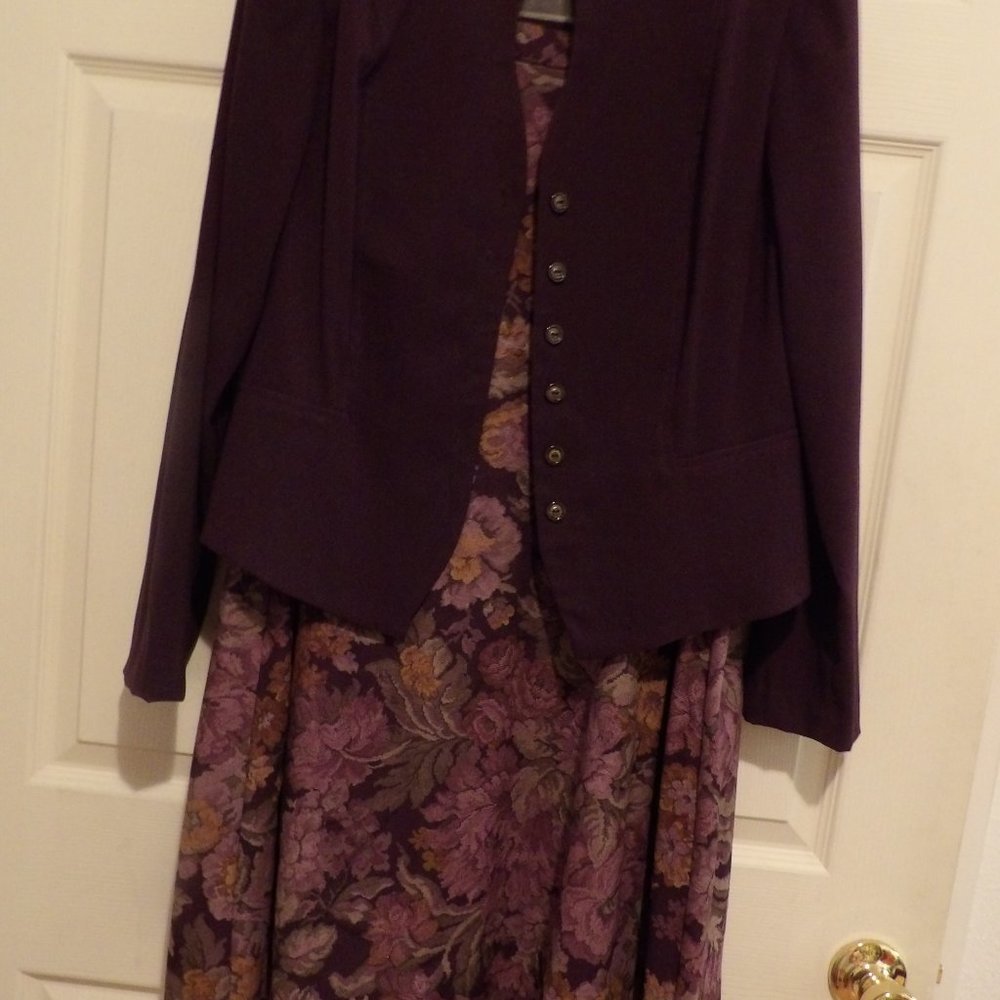 Pretty Purple Jacket w/Floral Skirt - K Studio-10